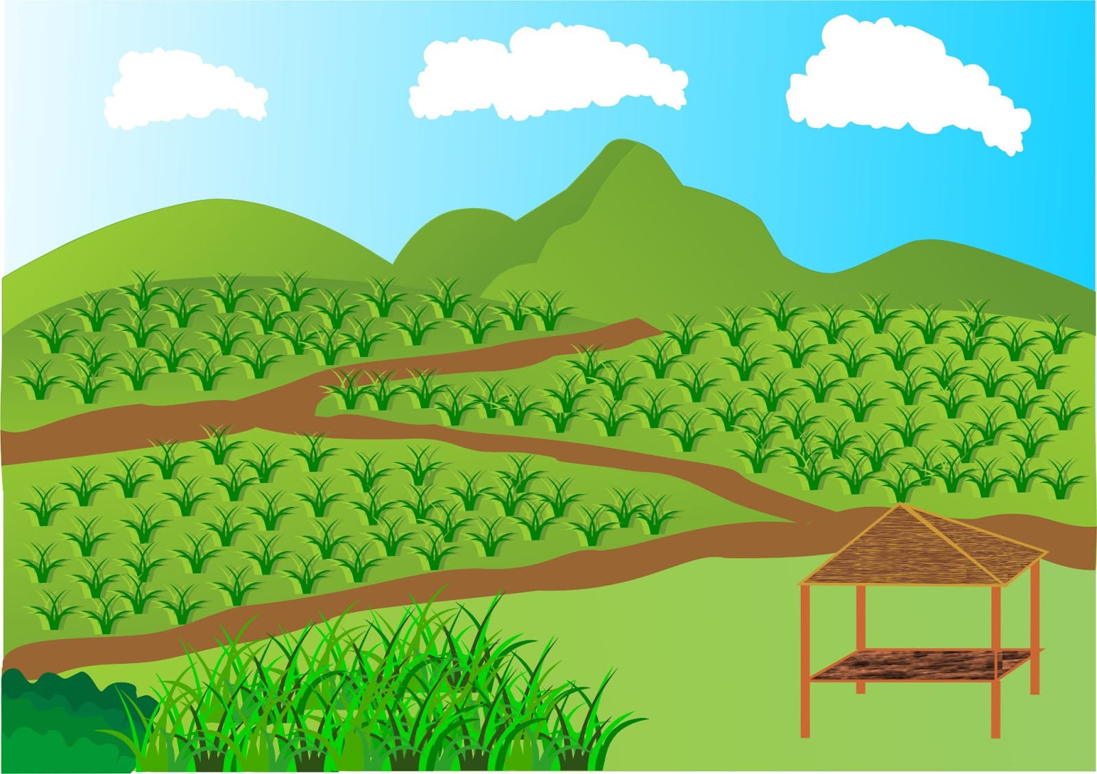 50+ Ide Pemandangan Sawah Kartun, Pemandangan Indah